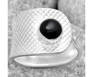 Adjustable - Black Onyx - Brazil Ring size-7.5 SDR187183 R-1319, 6x6 mm