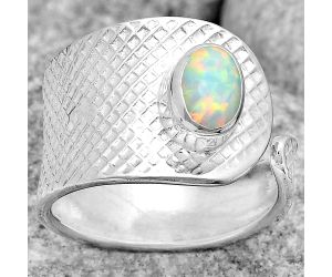 Adjustable - Fire Opal Ring size-6.5 SDR187186 R-1319, 5x7 mm