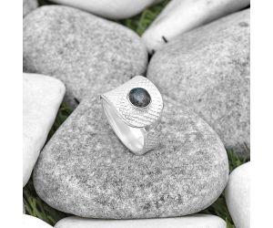 Adjustable - Blue Scheelite - Turkey Ring size-7 SDR187190 R-1319, 6x6 mm
