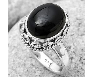Natural Black Onyx - Brazil Ring size-8 SDR187402 R-1196, 10x12 mm