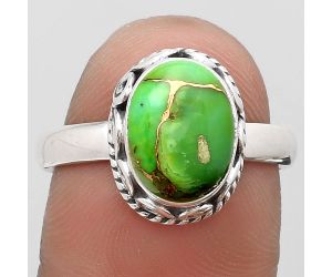 Copper Green Turquoise - Arizona Ring size-8 SDR187410 R-1196, 8x11 mm