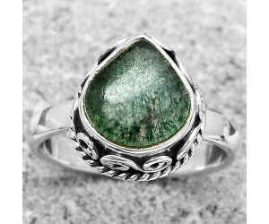 Natural Green Aventurine Ring size-7 SDR187412 R-1196, 10x11 mm