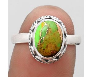 Copper Green Turquoise - Arizona Ring size-8 SDR187425 R-1196, 8x10 mm