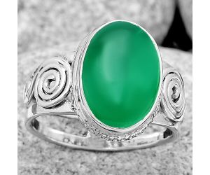 Natural Green Onyx Ring size-7 SDR187614 R-1315, 10x14 mm