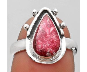 Natural Pink Thulite - Norway Ring size-7 SDR187653 R-1513, 8x13 mm