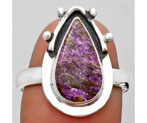 Natural Purpurite - South Africa Ring size-9 SDR187654 R-1513, 8x15 mm