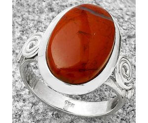 Natural Red Moss Agate Ring size-7 SDR188209 R-1062, 11x16 mm