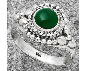 Natural Green Onyx Ring size-9 SDR188229 R-1286, 7x7 mm