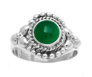 Natural Green Onyx Ring size-8 SDR188242 R-1286, 7x7 mm