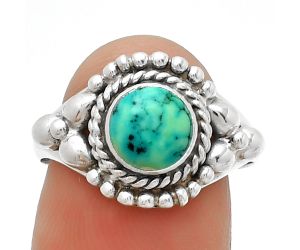 Natural Turquoise Magnesite Ring size-8 SDR188247 R-1286, 7x7 mm