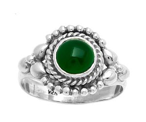 Natural Green Onyx Ring size-8.5 SDR188257 R-1286, 7x7 mm
