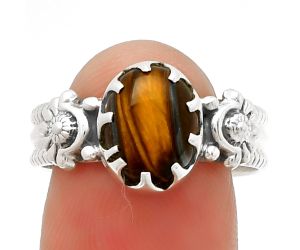 Natural Tiger Eye - Africa Ring size-9 SDR188297 R-1210, 8x10 mm
