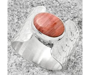Natural Pink Tulip Quartz Ring size-8 SDR188356 R-1450, 8x11 mm