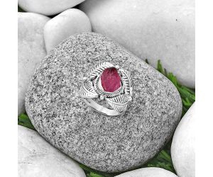 Southwest Design - Pink Tourmaline Rough Ring size-7.5 SDR188439 R-1387, 8x10 mm