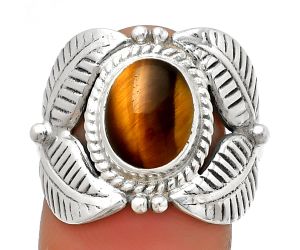 Southwest Design - Tiger Eye - Africa Ring size-8 SDR188445 R-1387, 8x10 mm