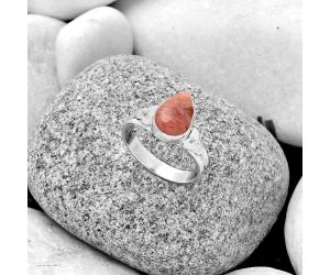 Natural Pink Tulip Quartz Ring size-9 SDR188465 R-1509, 8x12 mm
