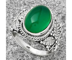 Southwest Design - Green Onyx Ring size-8.5 SDR188559 R-1387, 10x14 mm