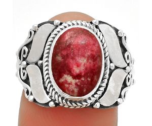 Natural Pink Thulite - Norway Ring size-7.5 SDR188612 R-1507, 8x12 mm