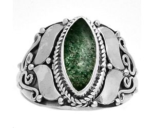 Natural Green Aventurine Ring size-8 SDR188625 R-1507, 6x13 mm