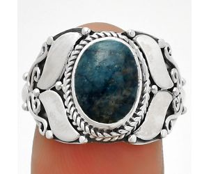 Natural Blue Scheelite - Turkey Ring size-7.5 SDR188632 R-1507, 8x11 mm