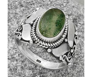 Natural Green Aventurine Ring size-7 SDR188643 R-1507, 7x11 mm