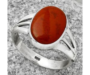 Natural Red Moss Agate Ring size-9 SDR188658 R-1003, 10x14 mm