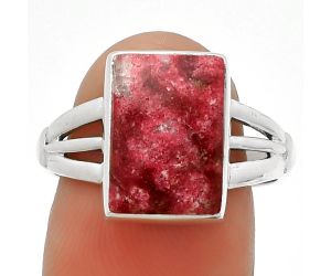Natural Pink Thulite - Norway Ring size-8.5 SDR188672 R-1003, 9x13 mm
