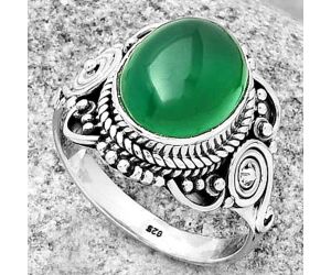Natural Green Onyx Ring size-8 SDR188708 R-1291, 10x12 mm