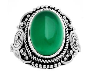 Natural Green Onyx Ring size-8 SDR188729 R-1291, 10x14 mm