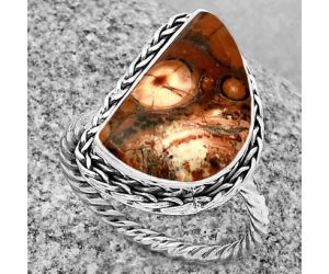 Natural Mexican Bird Eye Ring size-9 SDR188974 R-1142, 12x19 mm