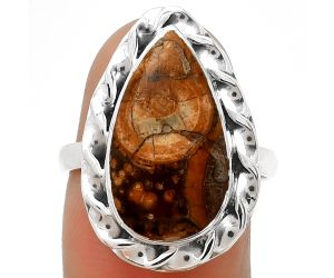 Natural Mexican Bird Eye Ring size-8 SDR189154 R-1083, 10x18 mm
