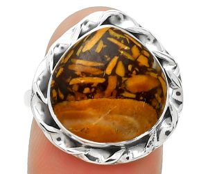 Natural Coquina Fossil Jasper - India Ring size-9 SDR189184 R-1083, 14x14 mm