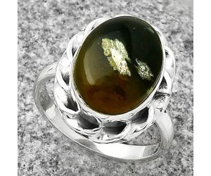 Natural Chrome Chalcedony Ring size-7 SDR189208 R-1083, 10x14 mm
