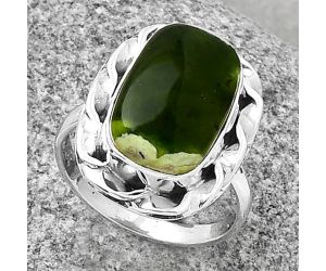Natural Chrome Chalcedony Ring size-8 SDR189243 R-1083, 10x16 mm