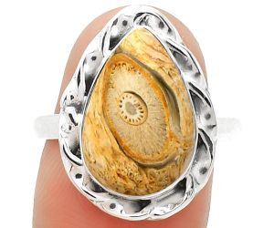 Natural Rock Calcy Ring size-8.5 SDR189299 R-1083, 11x16 mm