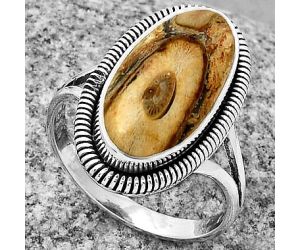 Natural Rock Calcy Ring size-8 SDR189355 R-1208, 9x18 mm