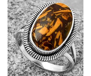 Natural Coquina Fossil Jasper - India Ring size-7 SDR189413 R-1208, 10x16 mm