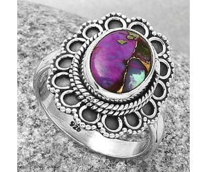 Copper Purple Turquoise - Arizona Ring size-8 SDR189679 R-1256, 9x11 mm