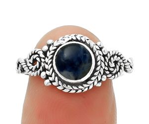 Natural Sodalite Ring size-8 SDR189701 R-1238, 6x6 mm