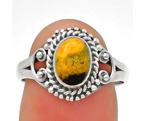 Natural Indonesian Bumble Bee Ring size-8 SDR189744, 6x8 mm