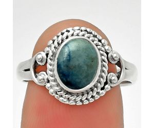 Natural Blue Scheelite - Turkey Ring size-8.5 SDR189763 R-1283, 7x9 mm