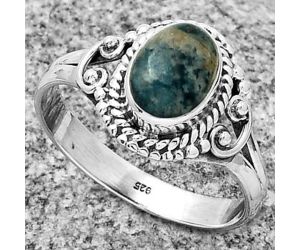 Natural Blue Scheelite - Turkey Ring size-8 SDR189765 R-1283, 6x9 mm