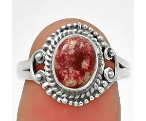 Natural Pink Thulite - Norway Ring size-7 SDR189767 R-1283, 6x8 mm