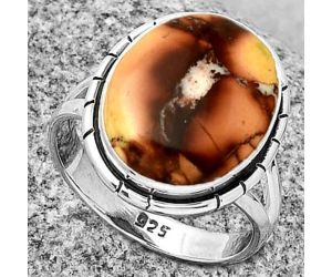 Natural Indian Paint Gemstone Ring size-8 SDR190032, 13x17 mm