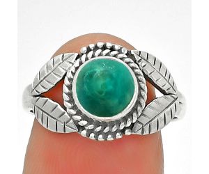 Natural Turquoise Magnesite Ring size-7.5 SDR190069 R-1387, 7x7 mm