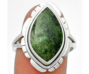 Natural Green Fuchsite Ring size-9 SDR190098 R-1342, 11x20 mm