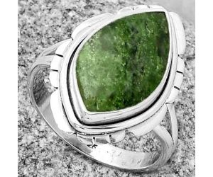 Natural Green Fuchsite Ring size-9 SDR190098 R-1342, 11x20 mm