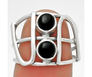 Natural Black Onyx - Brazil Ring size-7 SDR190129 R-1465, 5x5 mm