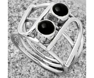 Natural Black Onyx - Brazil Ring size-7 SDR190129 R-1465, 5x5 mm