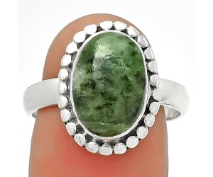 Natural Green Fuchsite Ring size-8.5 SDR190174 R-1071, 8x12 mm